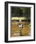 Retired Man Fly-Fishing-Bill Bachmann-Framed Photographic Print