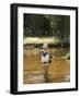 Retired Man Fly-Fishing-Bill Bachmann-Framed Photographic Print