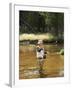 Retired Man Fly-Fishing-Bill Bachmann-Framed Photographic Print