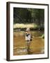 Retired Man Fly-Fishing-Bill Bachmann-Framed Photographic Print