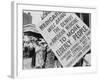 Retired Senior Citizens Carrying Pro-Medicare Signs, at Ama Convention, 1965-null-Framed Photo