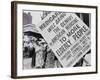 Retired Senior Citizens Carrying Pro-Medicare Signs, at Ama Convention, 1965-null-Framed Photo