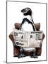 Retirement Penguin on White, 2020, (Pen and Ink)-Mike Davis-Mounted Giclee Print