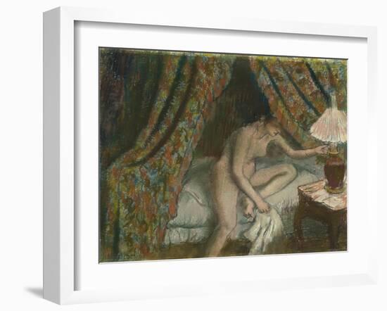 Retiring, C.1883-Edgar Degas-Framed Giclee Print