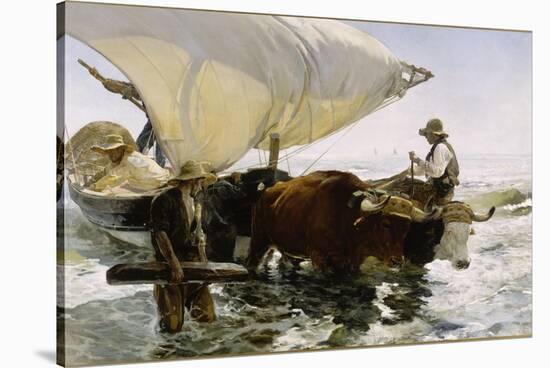 Retour de pêche, halage de la barque-Joaquín Sorolla y Bastida-Stretched Canvas