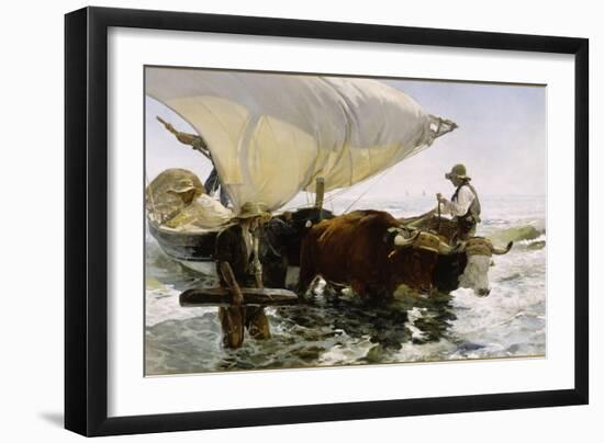 Retour de pêche, halage de la barque-Joaquín Sorolla y Bastida-Framed Giclee Print