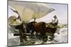 Retour de pêche, halage de la barque-Joaquín Sorolla y Bastida-Mounted Giclee Print