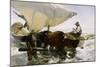 Retour de pêche, halage de la barque-Joaquín Sorolla y Bastida-Mounted Giclee Print