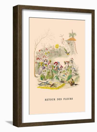 Retour des Fleurs-J.J. Grandville-Framed Art Print