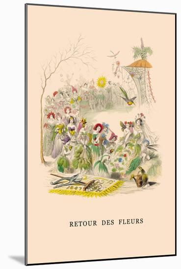 Retour des Fleurs-J.J. Grandville-Mounted Art Print