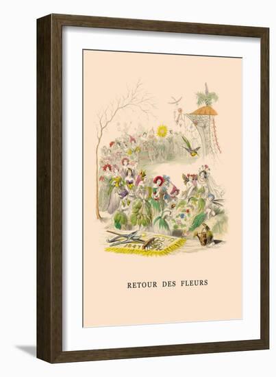 Retour des Fleurs-J.J. Grandville-Framed Art Print