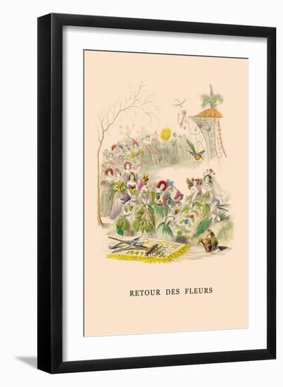 Retour des Fleurs-J.J. Grandville-Framed Art Print