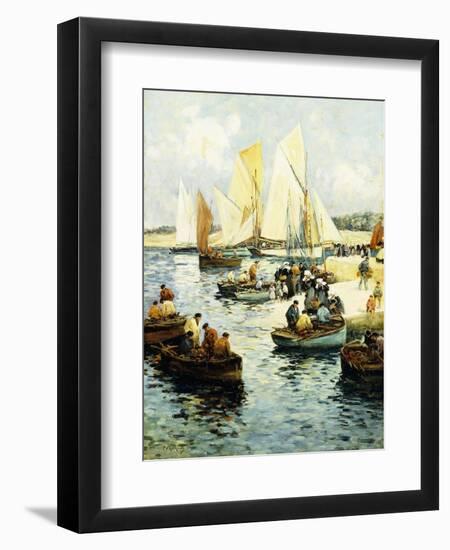 Retour Des Pecheurs a Concarneau-Fernand Legout-Gerard-Framed Giclee Print