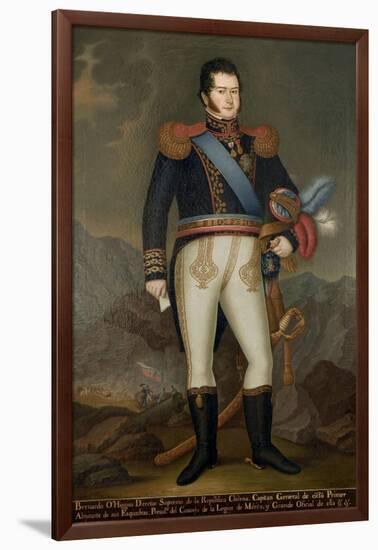 Retrato de Bernardo OHiggins, Museo Historico Nacional, Santiago de Chile-José Gil de Castro-Framed Giclee Print