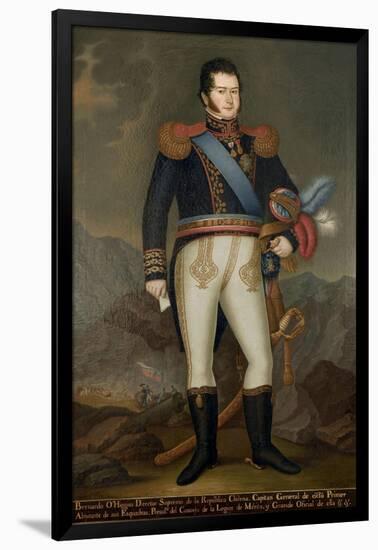 Retrato de Bernardo OHiggins, Museo Historico Nacional, Santiago de Chile-José Gil de Castro-Framed Giclee Print