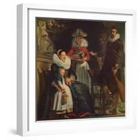 'Retrato de Familia', (Painter's Family), 1612-1622, (c1934)-Jacob Jordaens-Framed Giclee Print