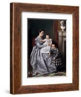 Retrato De La Familia Del Pintor, 1864-1865-Victor Manzano Y Mejorada-Framed Giclee Print