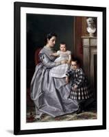 Retrato De La Familia Del Pintor, 1864-1865-Victor Manzano Y Mejorada-Framed Giclee Print