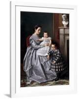 Retrato De La Familia Del Pintor, 1864-1865-Victor Manzano Y Mejorada-Framed Giclee Print