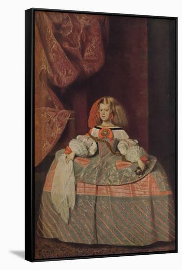 'Retrato de la Infanta Dona Margarita', (Portriat of Infanta Margarita Teresa), 1660, (c1934)-Diego Velasquez-Framed Stretched Canvas