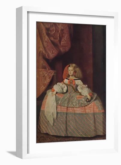 'Retrato de la Infanta Dona Margarita', (Portriat of Infanta Margarita Teresa), 1660, (c1934)-Diego Velasquez-Framed Giclee Print