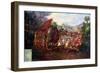 Retreat of Hernando Cortes Form Tenochtitlan, Mexico, 1520-null-Framed Giclee Print