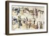 Retreat of Major Marcus Reno's Command-Amos Bad Heart Buffalo-Framed Giclee Print