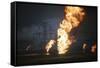 Retreating Iraqis Set Kuwaiti Oil Wells on Fire in the First Gulf War, March 1991-null-Framed Stretched Canvas