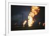 Retreating Iraqis Set Kuwaiti Oil Wells on Fire in the First Gulf War, March 1991-null-Framed Photo