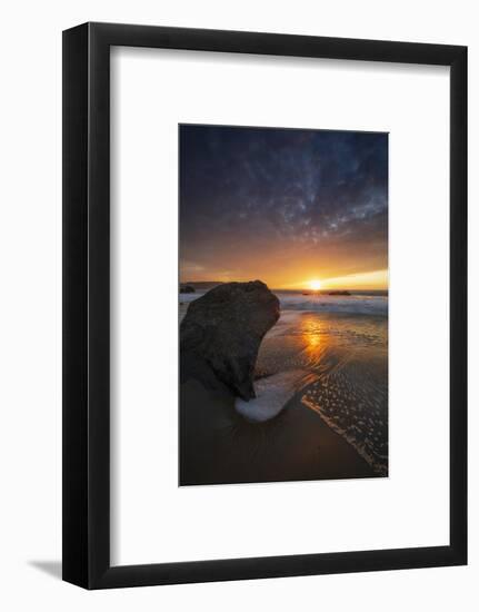 Retreating Tides Sunset Seascape, Marshall Beach, San Francisco-Vincent James-Framed Photographic Print