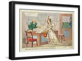 Retrenchment Economy Reform, or the Cunning Jeweller, 1822 (Colour Etching)-null-Framed Giclee Print