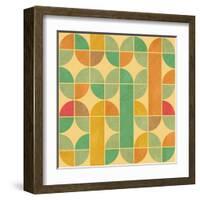 Retro Abstract Seamless Pattern With Seamless Texture-Heizel-Framed Art Print