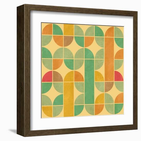 Retro Abstract Seamless Pattern With Seamless Texture-Heizel-Framed Art Print