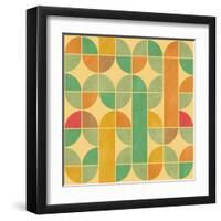 Retro Abstract Seamless Pattern With Seamless Texture-Heizel-Framed Art Print