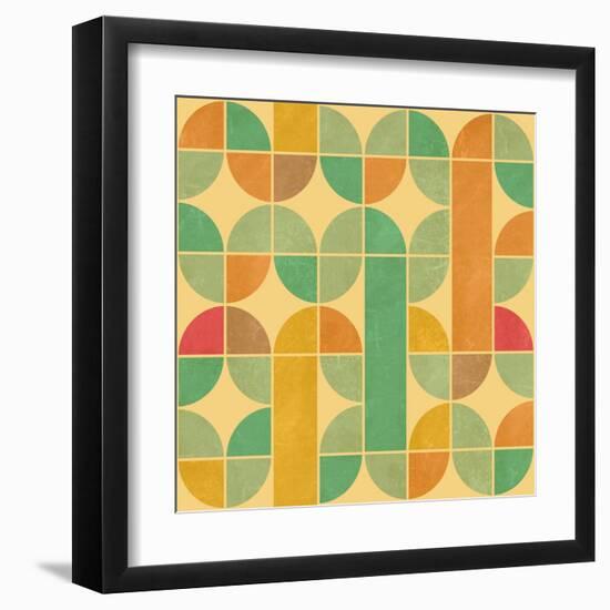 Retro Abstract Seamless Pattern With Seamless Texture-Heizel-Framed Art Print