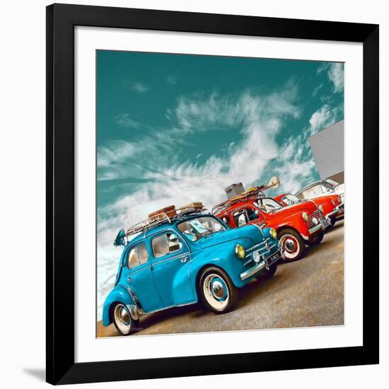 Retro Americana Cars-Salvatore Elia-Framed Photographic Print