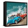 Retro Americana Cars-Salvatore Elia-Framed Stretched Canvas