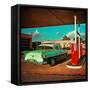 Retro Americana Cars-Salvatore Elia-Framed Stretched Canvas