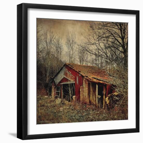 Retro Americana Farm Building-Salvatore Elia-Framed Photographic Print