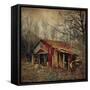 Retro Americana Farm Building-Salvatore Elia-Framed Stretched Canvas