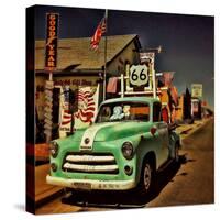 Retro Americana Garage-Salvatore Elia-Stretched Canvas