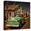 Retro Americana Garage-Salvatore Elia-Stretched Canvas