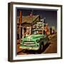 Retro Americana Garage-Salvatore Elia-Framed Photographic Print