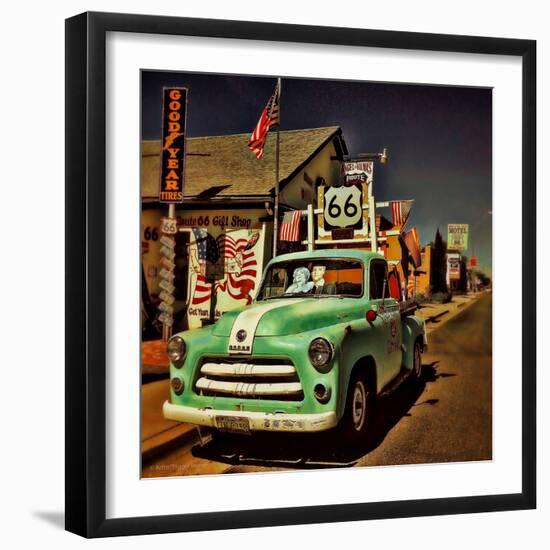 Retro Americana Garage-Salvatore Elia-Framed Photographic Print