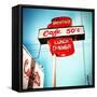 Retro Americana Road Sign-Salvatore Elia-Framed Stretched Canvas