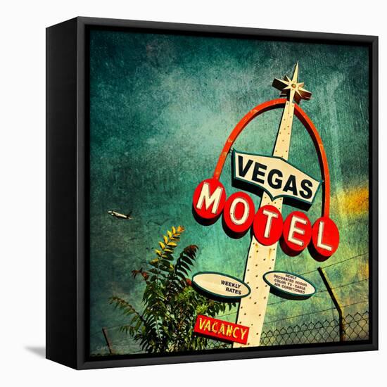 Retro Americana Vegas Motel Sign-Salvatore Elia-Framed Stretched Canvas