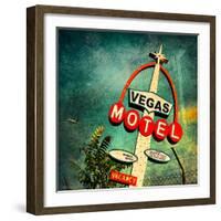 Retro Americana Vegas Motel Sign-Salvatore Elia-Framed Photographic Print