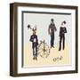 Retro Animals Hipster Like-run4it-Framed Art Print