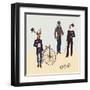 Retro Animals Hipster Like-run4it-Framed Art Print