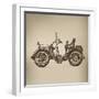 Retro Automobile-AVA Bitter-Framed Art Print